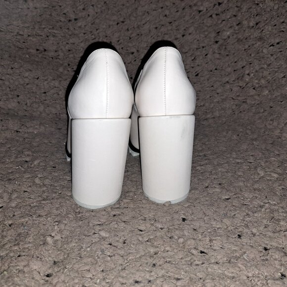 JIL SANDER-Sandy Sport-Off White Leather Booties/Pumps-Gusset-Sz 35-Near Mint - Picture 7 of 9